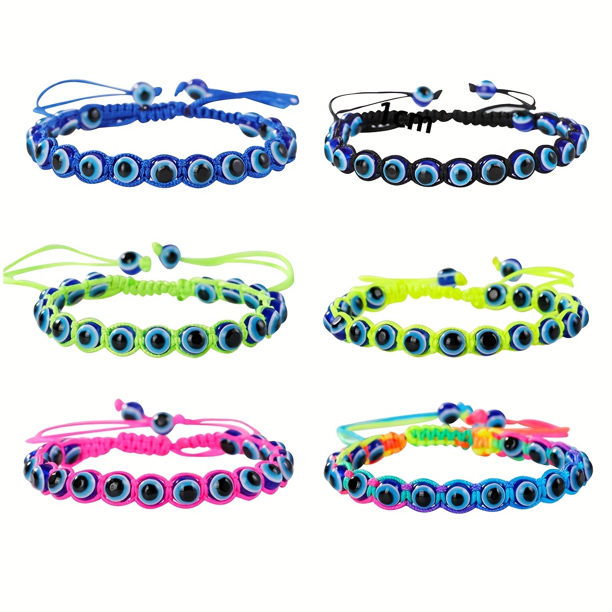 Braided Resin Devil's Eye Ladies Hand Rope Mexican Bracelet